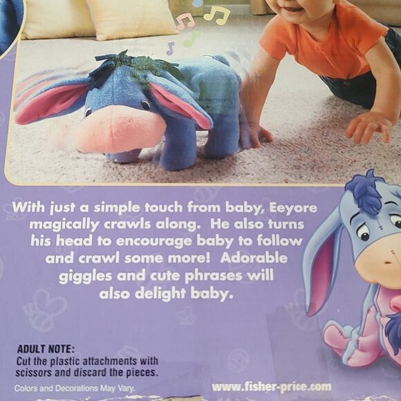 Disney Pooh Babies Magic Touch N Crawl Eeyore NIB Rare Vintage - Picture 9 of 13